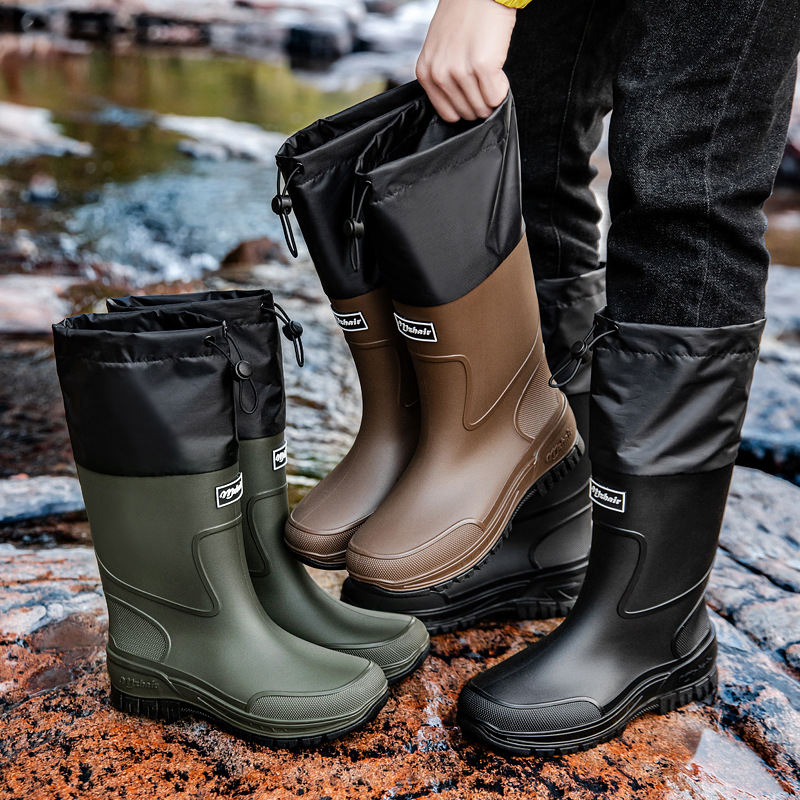 Fishing Boots - Men's Waterproof Fishing Delivery Rider Rain