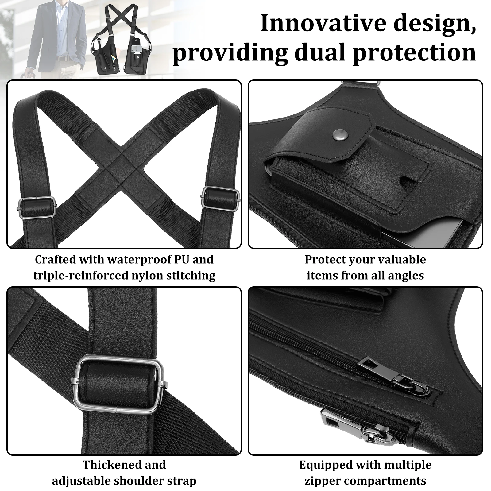 Underarm Anti Theft Bag PU Dou - огляд і ціна Fishing Bag Waterproof