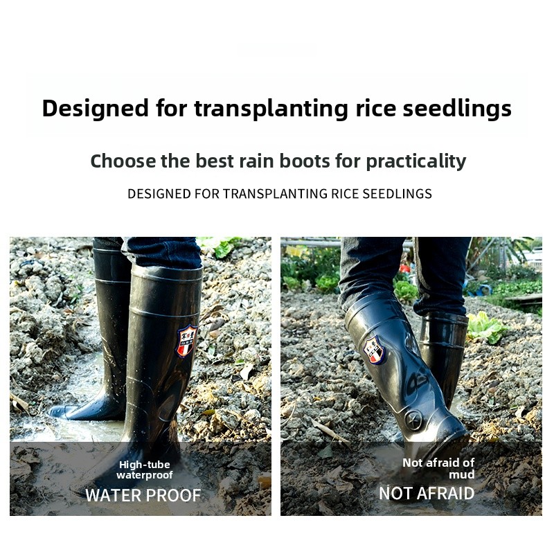 Comfortable High-Tube Rain Boo - огляд і ціна Fishing Boots
