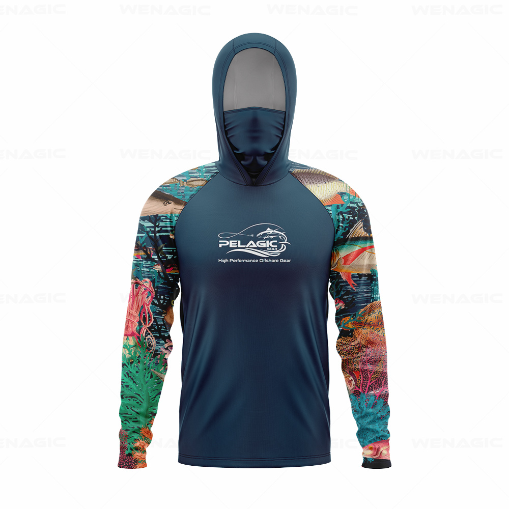 pelagic gear Men Hood Fishing  - огляд і ціна Fishing Shirt Uv Protection