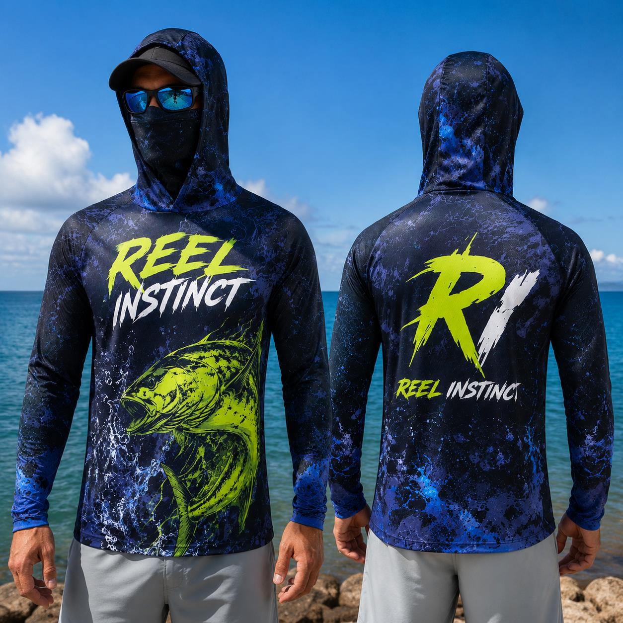 Fishing Hoodie Shirt Men Long  - огляд і ціна Fishing Mask Sun Protection