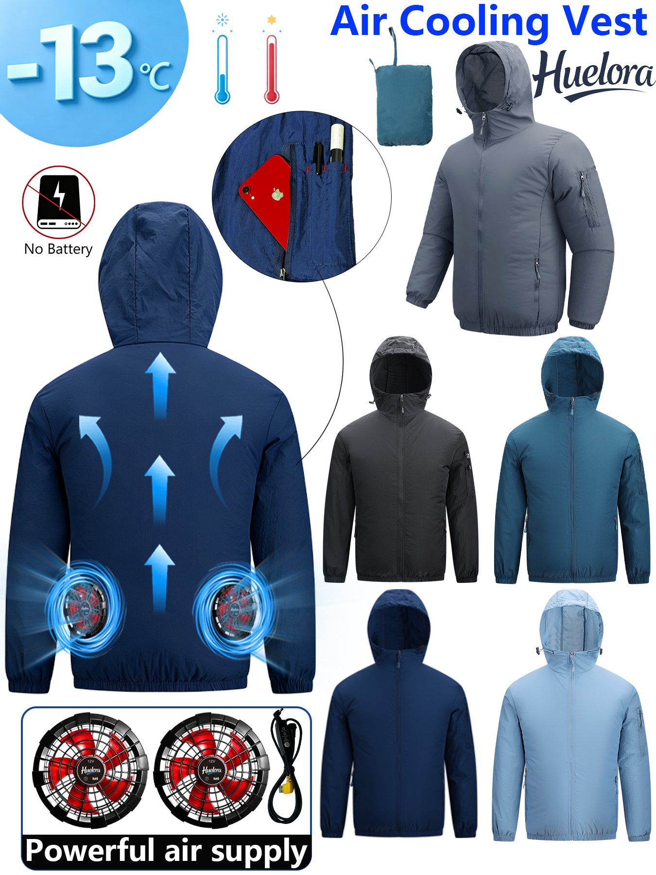 Men's Hooded USB Cooling Jacke - огляд і ціна Fishing Hoodie