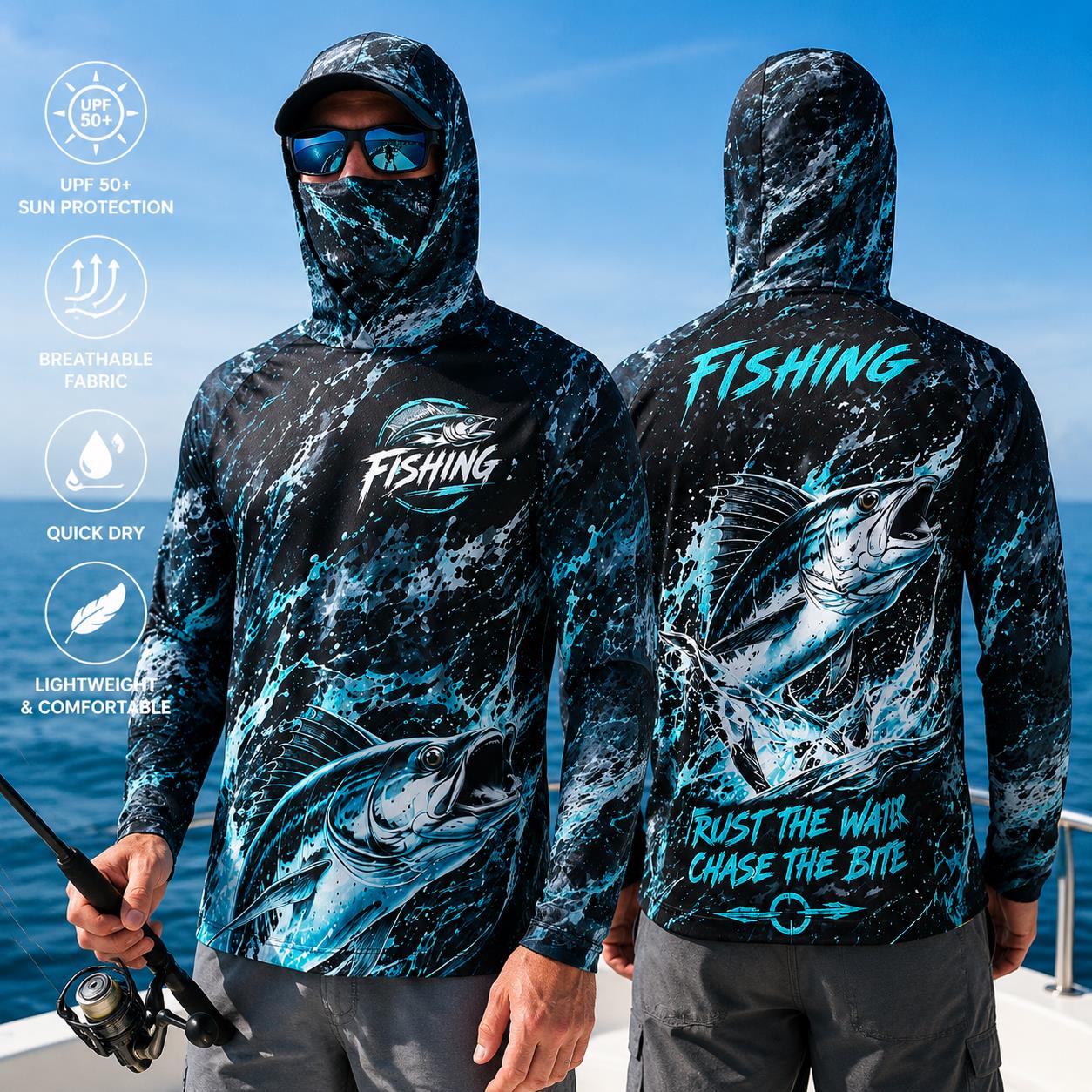 Men's Hooded Fishing Shirt UPF - огляд і ціна Fishing Hoodie