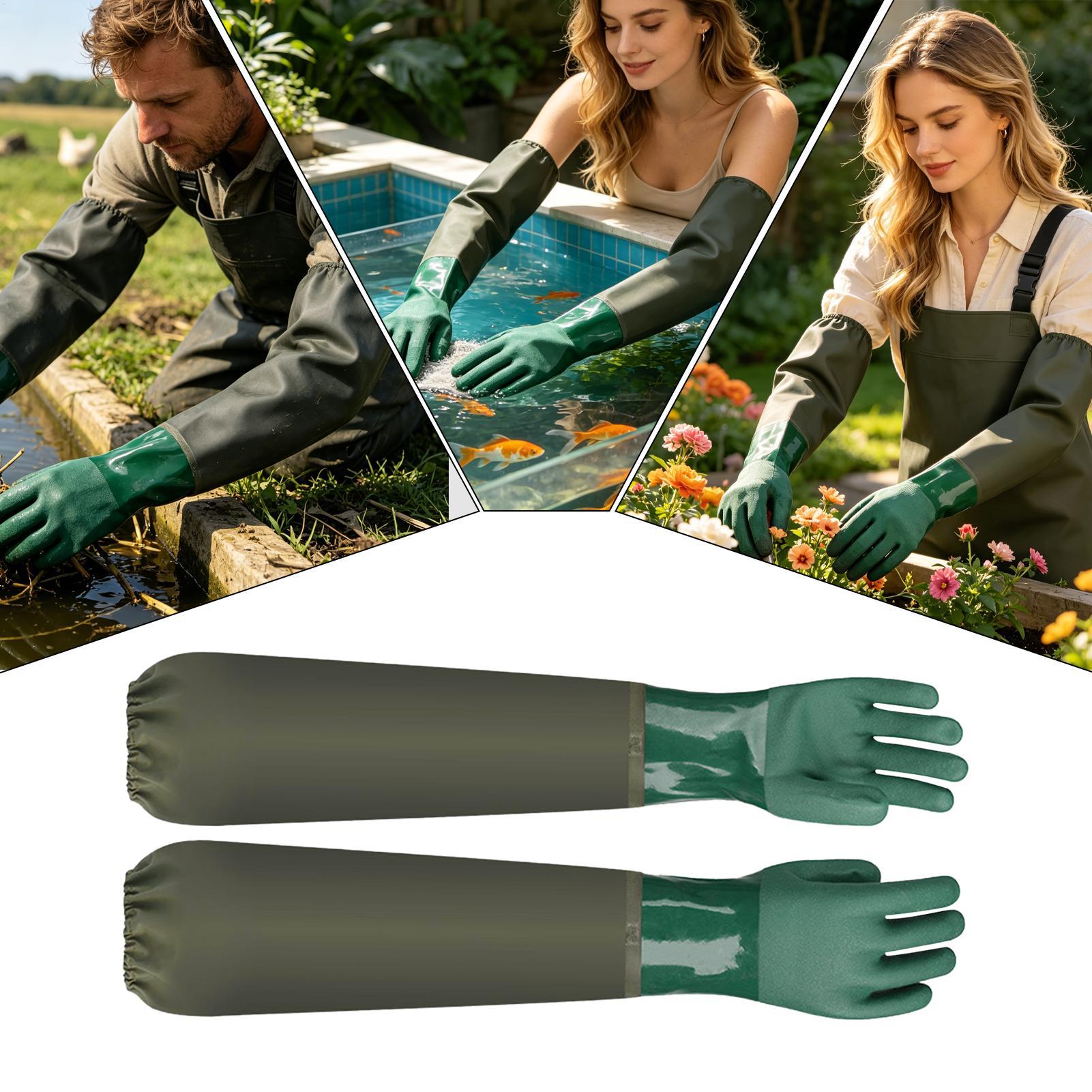 Waterproof Rubber Gloves Long  - огляд і ціна Fishing Gloves