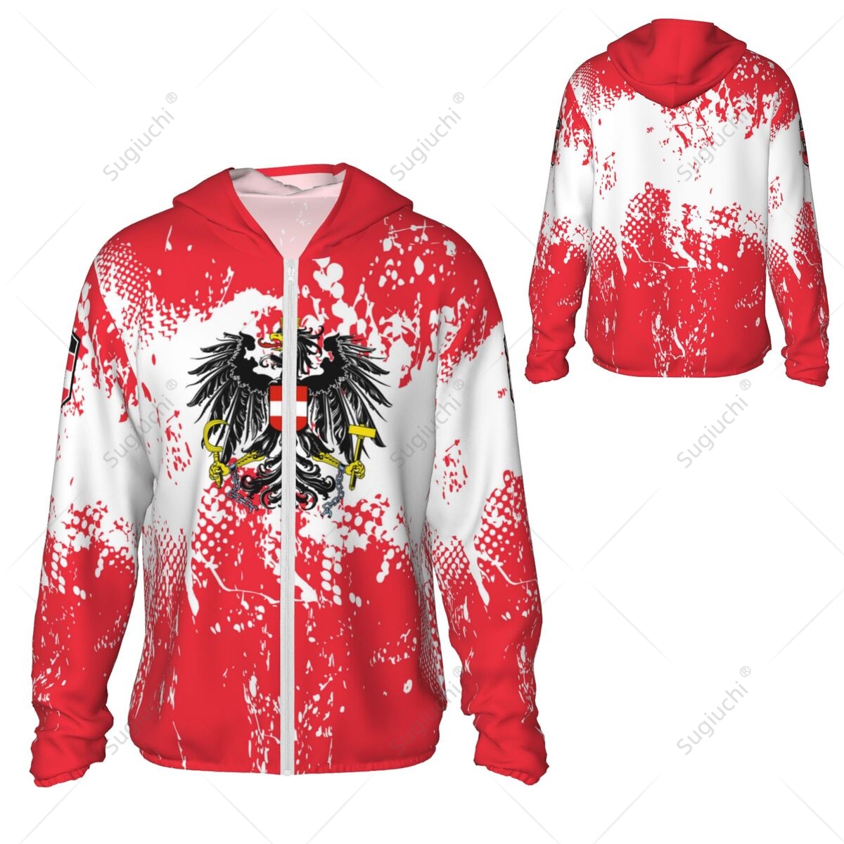 Austria Flag Sun Protection Ho - огляд і ціна Fishing Hoodie
