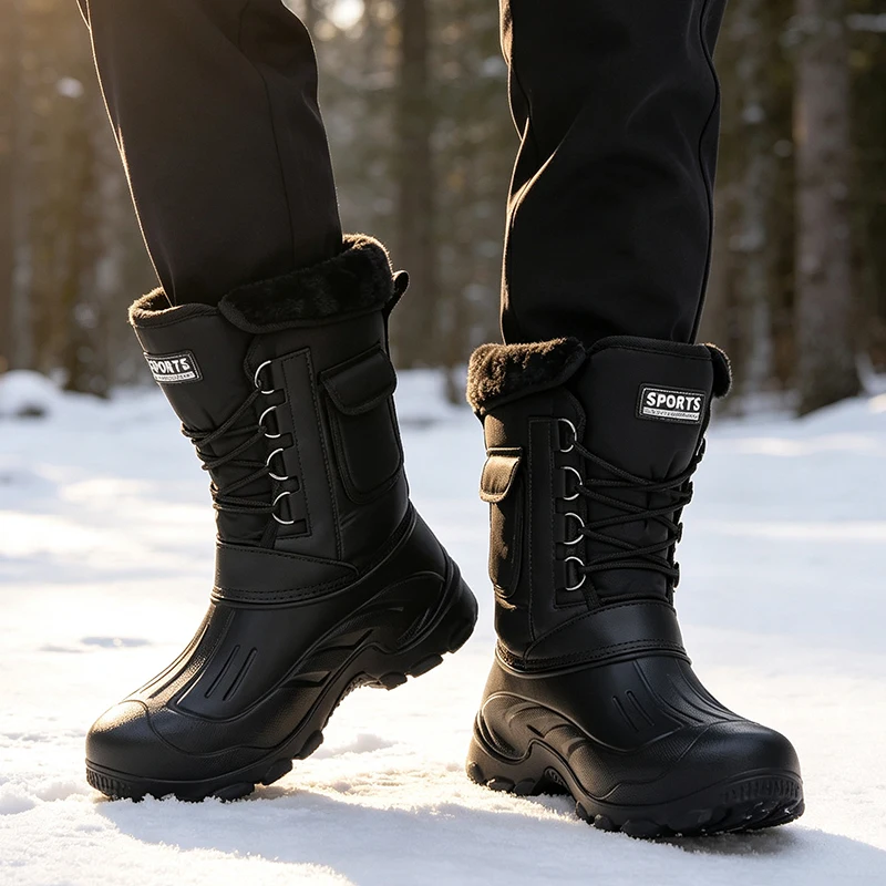 Men Winter Snow Boots Outdoor  - огляд і ціна Fishing Boots