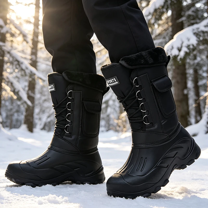 Men Winter Snow Boots Outdoor  - огляд і ціна Fishing Boots