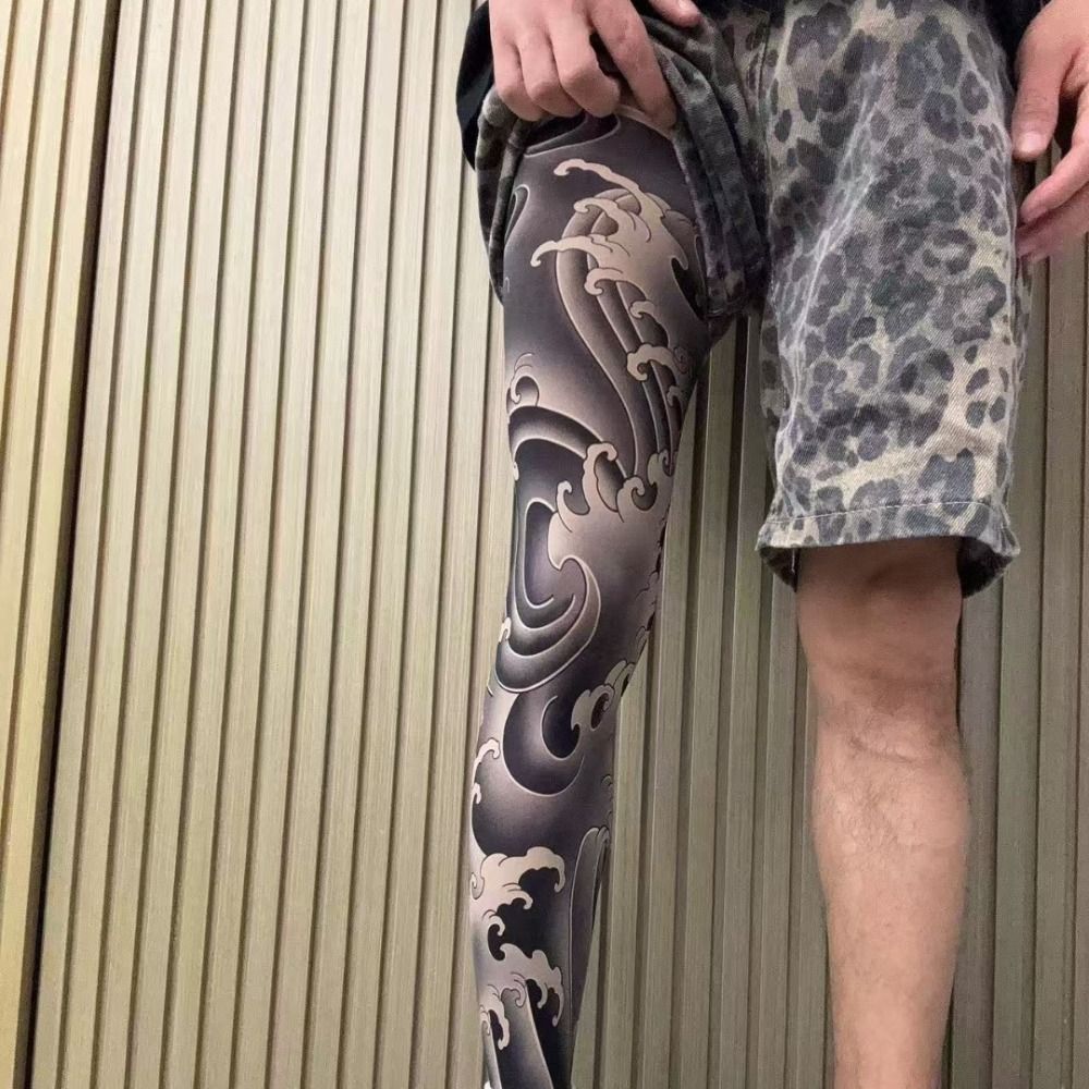New Full Leg Fake Tattoo Socks - огляд і ціна Fishing Socks