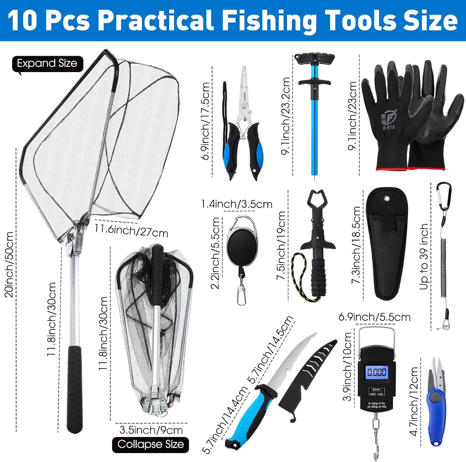 10 Pcs Multi Function Fishing  - огляд і ціна Fishing Gloves